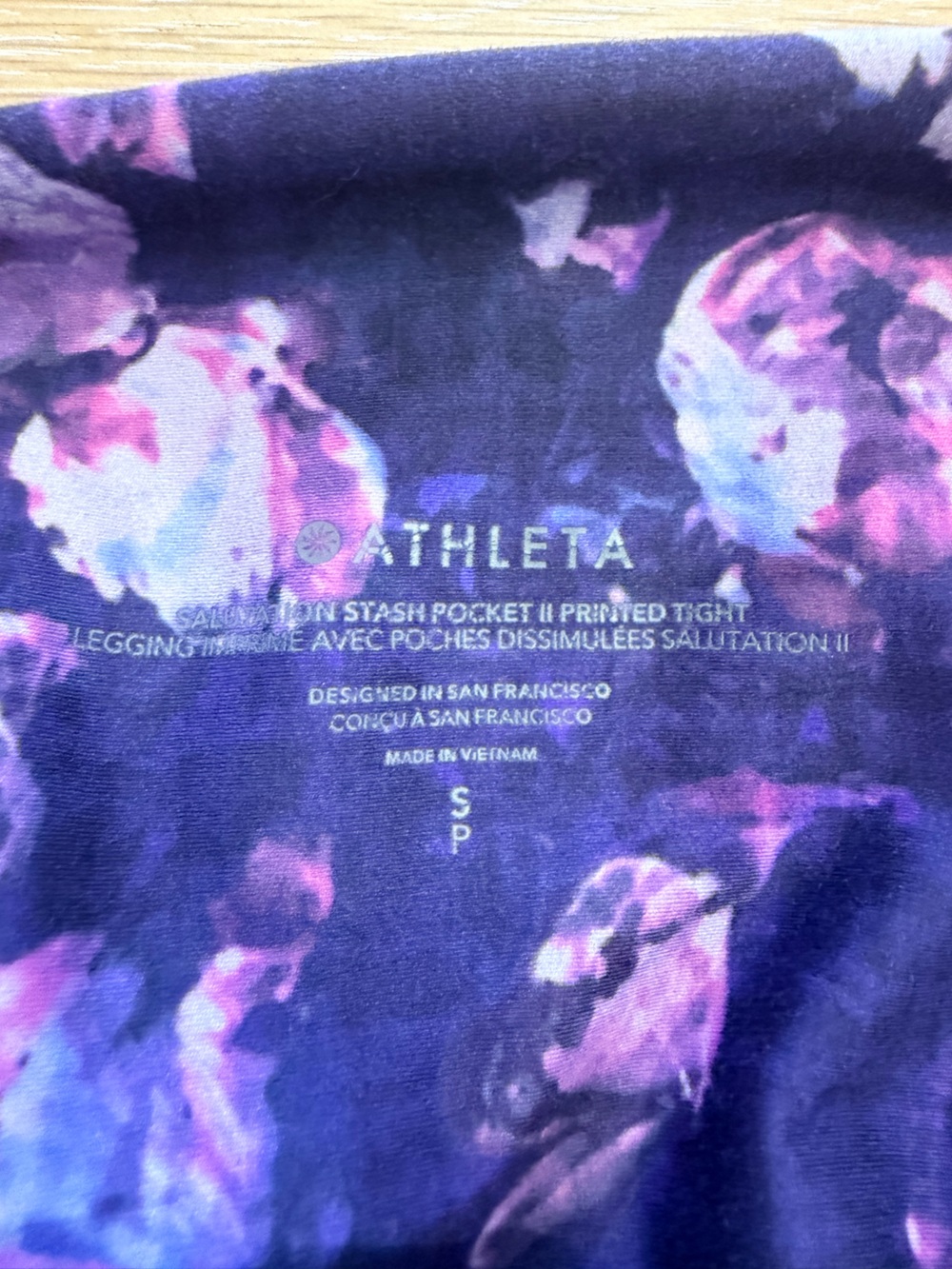 Athleta Purple Floral High-Rise Leggings with Pockets - Picture 6 of 6